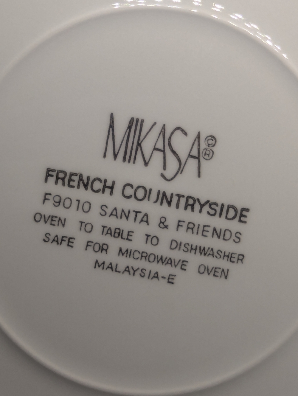 Mikasa Santa with Reindeer "Country Side Christmas" Plate F9010 - Picture 6 of 10